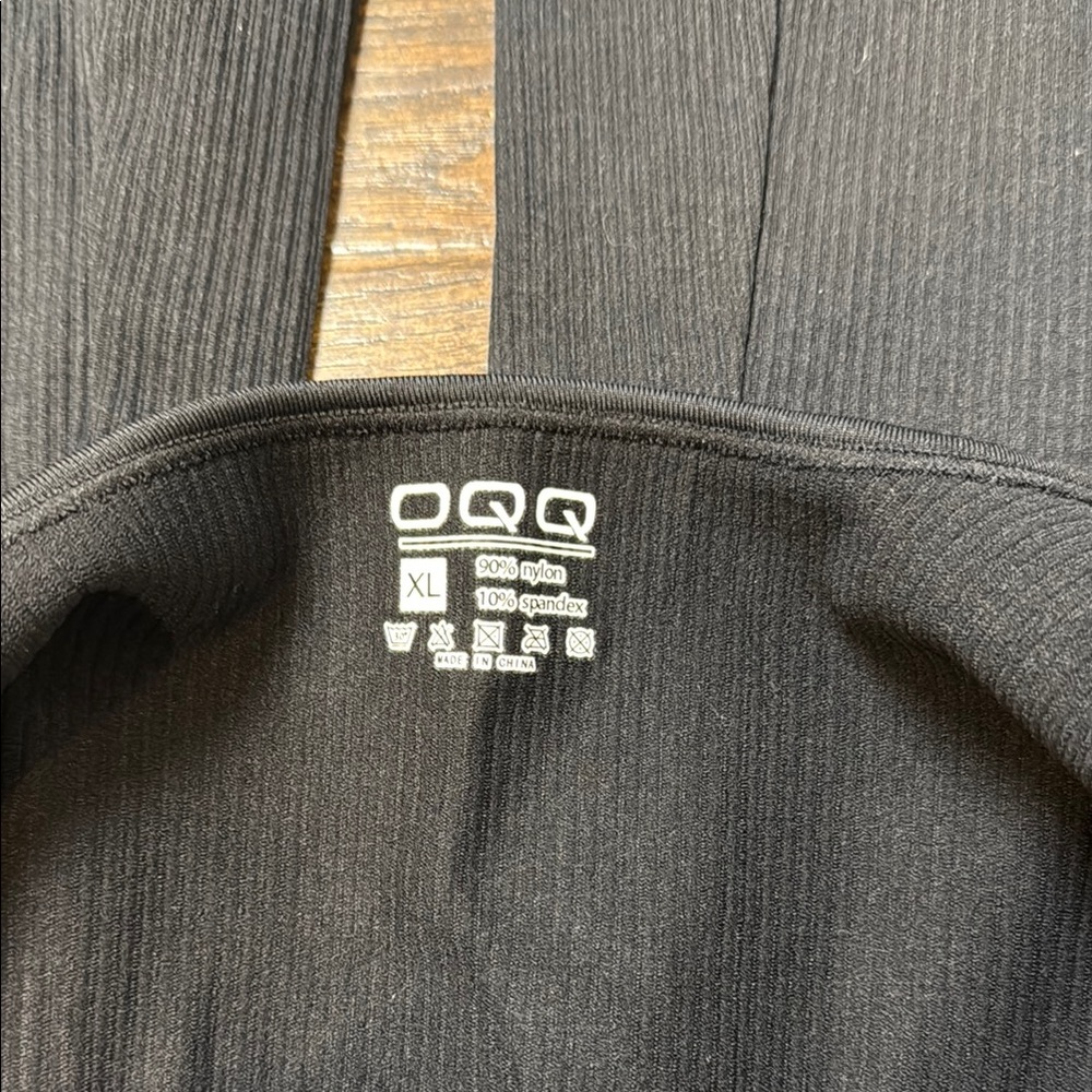 OQQ Black Sleeveless Ribbed Jumpsuit XL - Picture 4 of 5